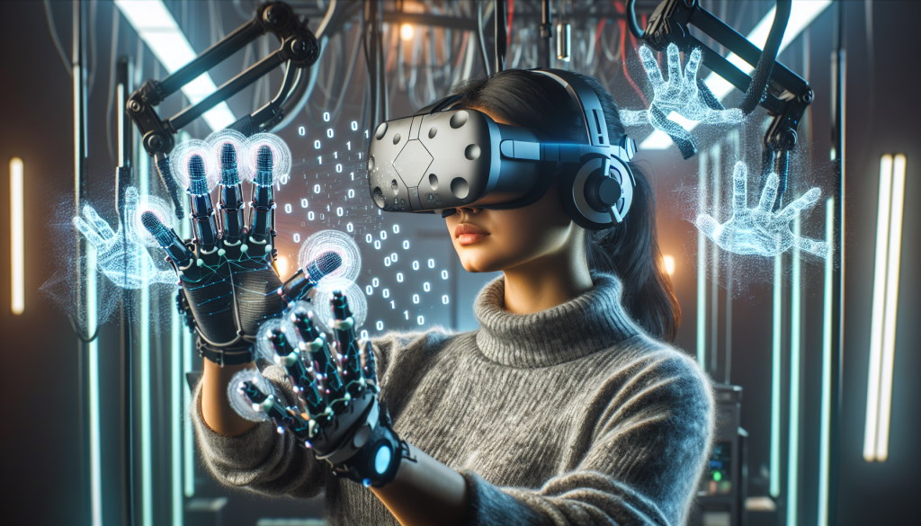 Ai generated picture of a motion capture technician who is developing a game. Note that in real life they wear special suits, not office attire.