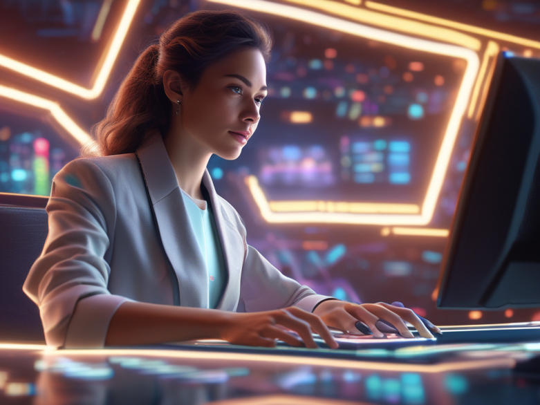 AI-generated image of a woman who is reinventing capital markets on the blockchain.